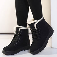 Stiefeletten Damen mit Schnürung und Fütterung - 1 - Jasminaboutique.com