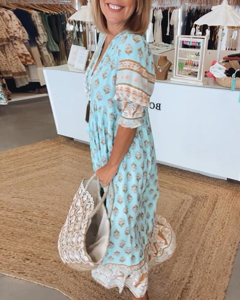 Sophia – Women Floral Print Maxi Dress - Image 6