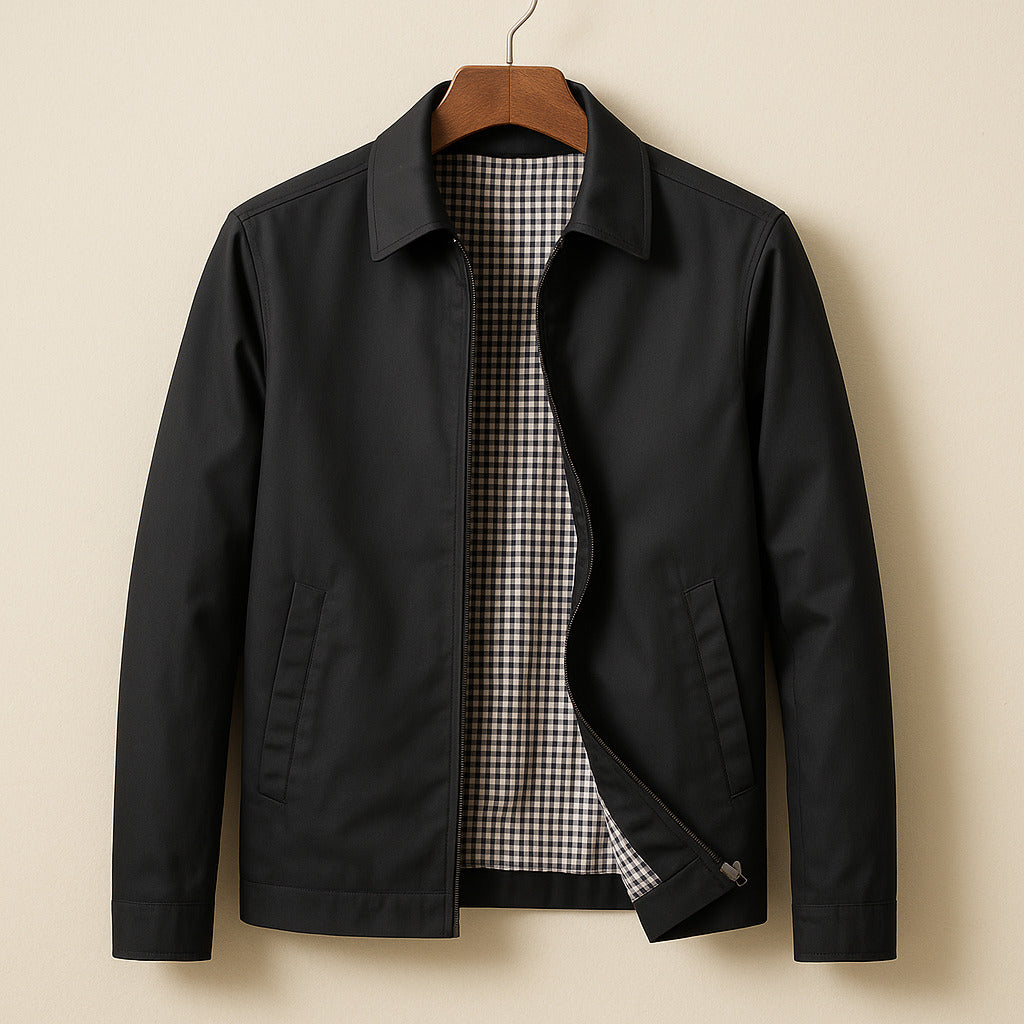 Casual Jacket Men's Slim Fit with Zip Closure - Image 1