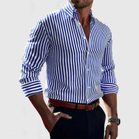 Stefan – Classic Striped Button-Up Shirt - Image 1