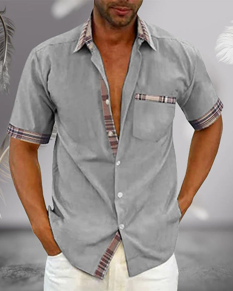 Julian – Button-Up  Short Sleeve Shirt - Image 4