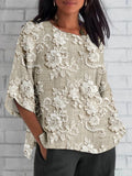 Stefanie – Women Floral Embroidered Blouse - Image 1