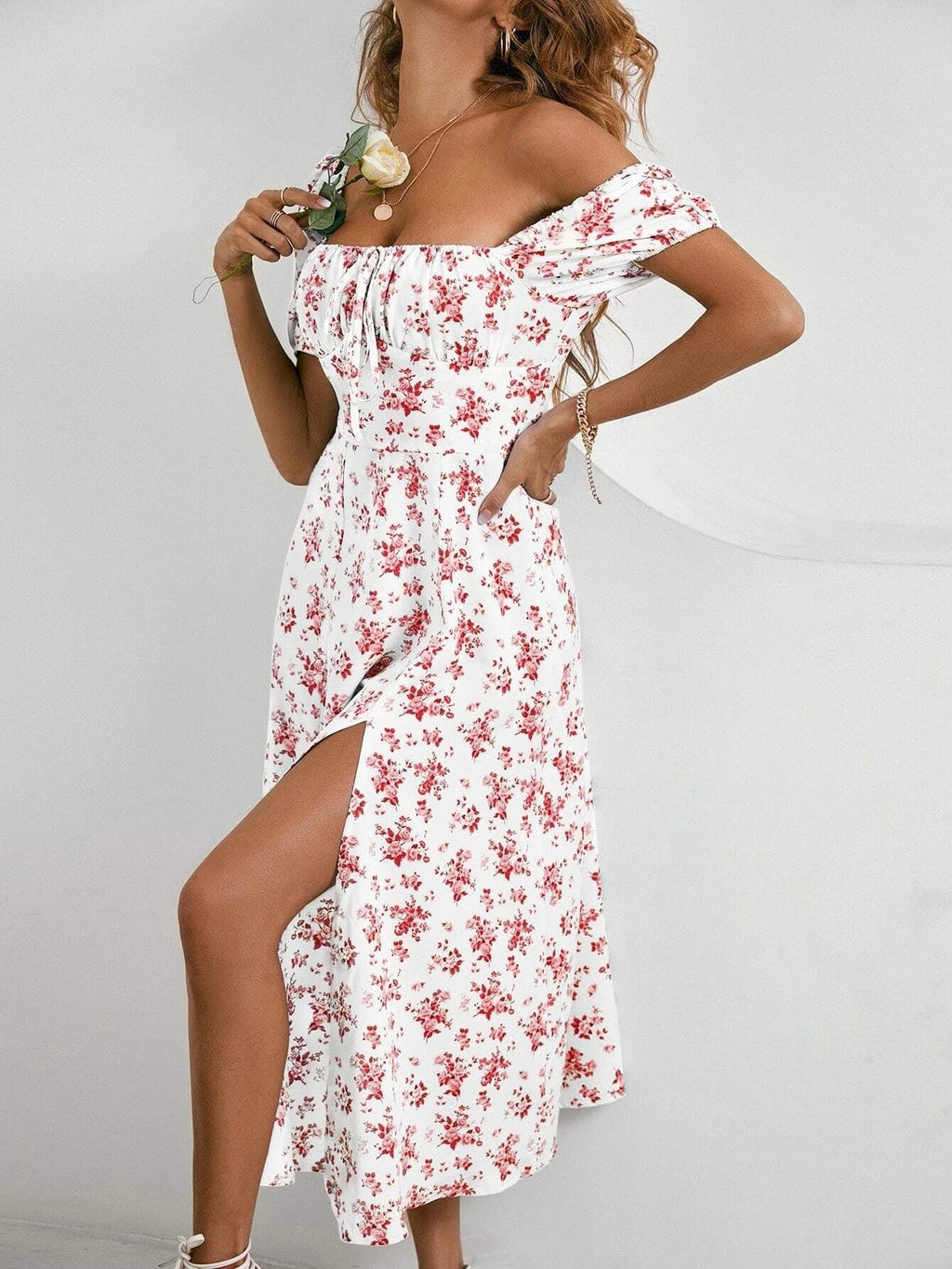 Isabella – Women's Floral Print Maxi Dress - Image 3