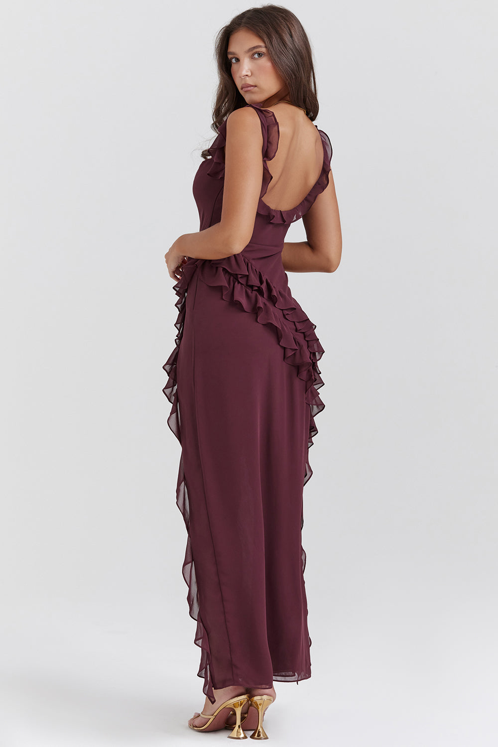 Maren – Elegantes Maxikleid mit Rüschen für Damen - Image 8