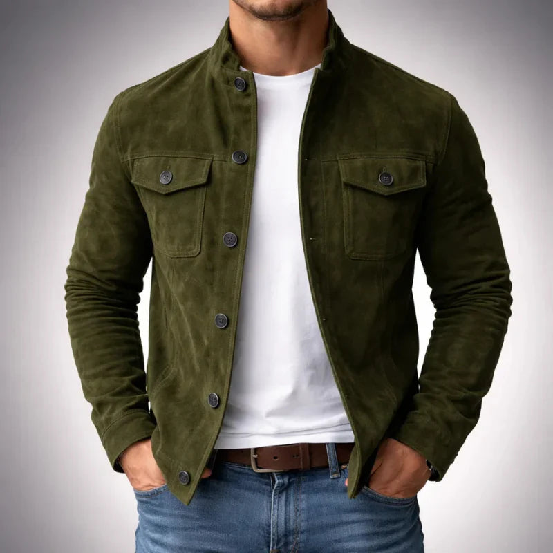 Utility-Jacke Herren, lockerer Schnitt mit Knopfverschluss | J&B - 1 - Jasminaboutique.com