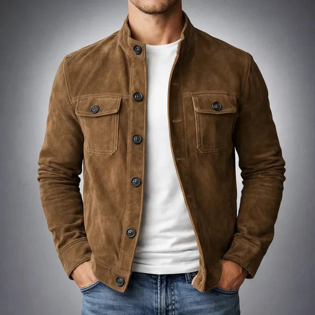 Utility-Jacke Herren, lockerer Schnitt mit Knopfverschluss | J&B - 2 - Jasminaboutique.com