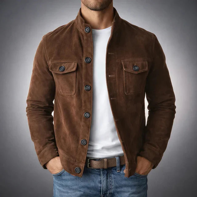 Utility-Jacke Herren, lockerer Schnitt mit Knopfverschluss | J&B - 3 - Jasminaboutique.com