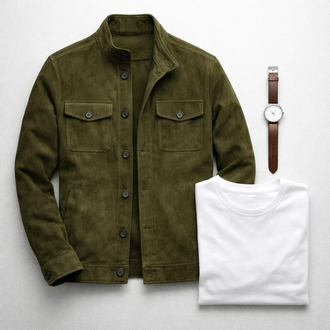 Utility-Jacke Herren, lockerer Schnitt mit Knopfverschluss | J&B - 6 - Jasminaboutique.com