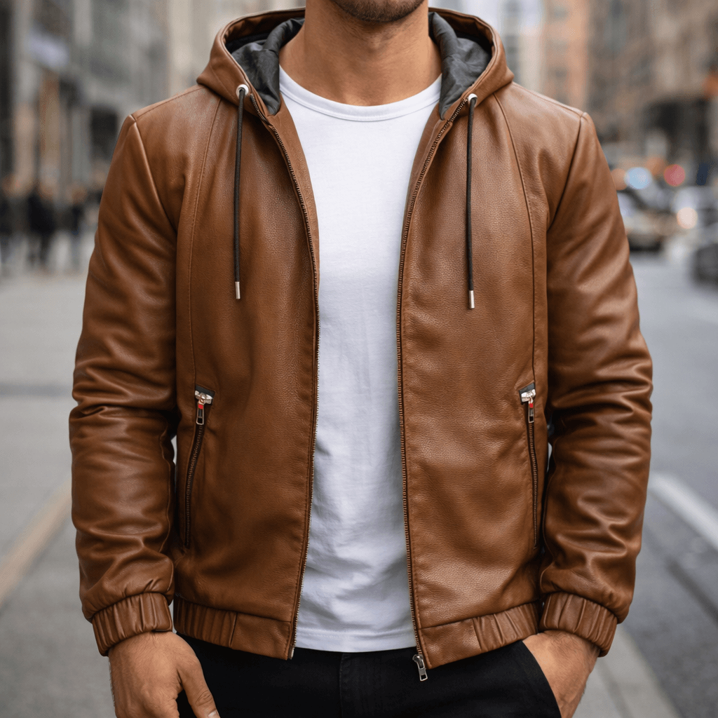 Bomberjacke Herren mit Kapuze | Lässiger Look mit Reißverschluss | J&B - 1 - Jasminaboutique.com