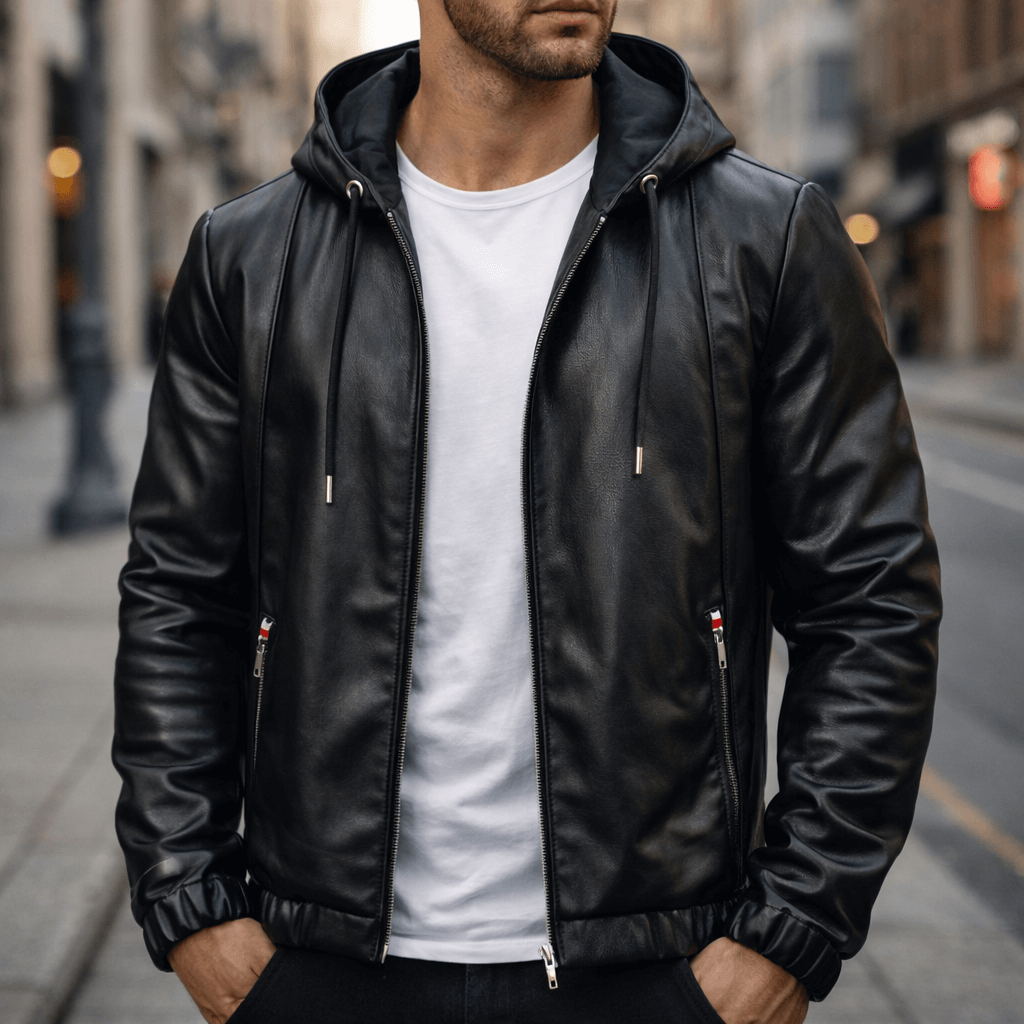 Bomberjacke Herren mit Kapuze | Lässiger Look mit Reißverschluss | J&B - 4 - Jasminaboutique.com