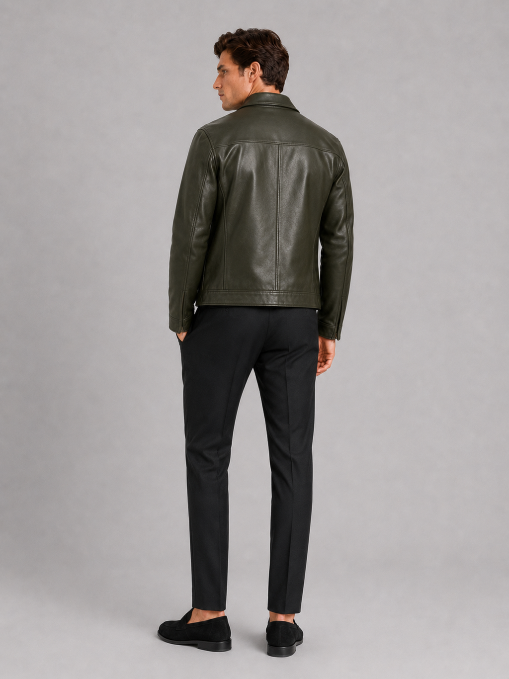 Lederjacke Herren mit klassischem Schnitt und elegantem Reißverschluss | J&B - 16 - Jasminaboutique.com
