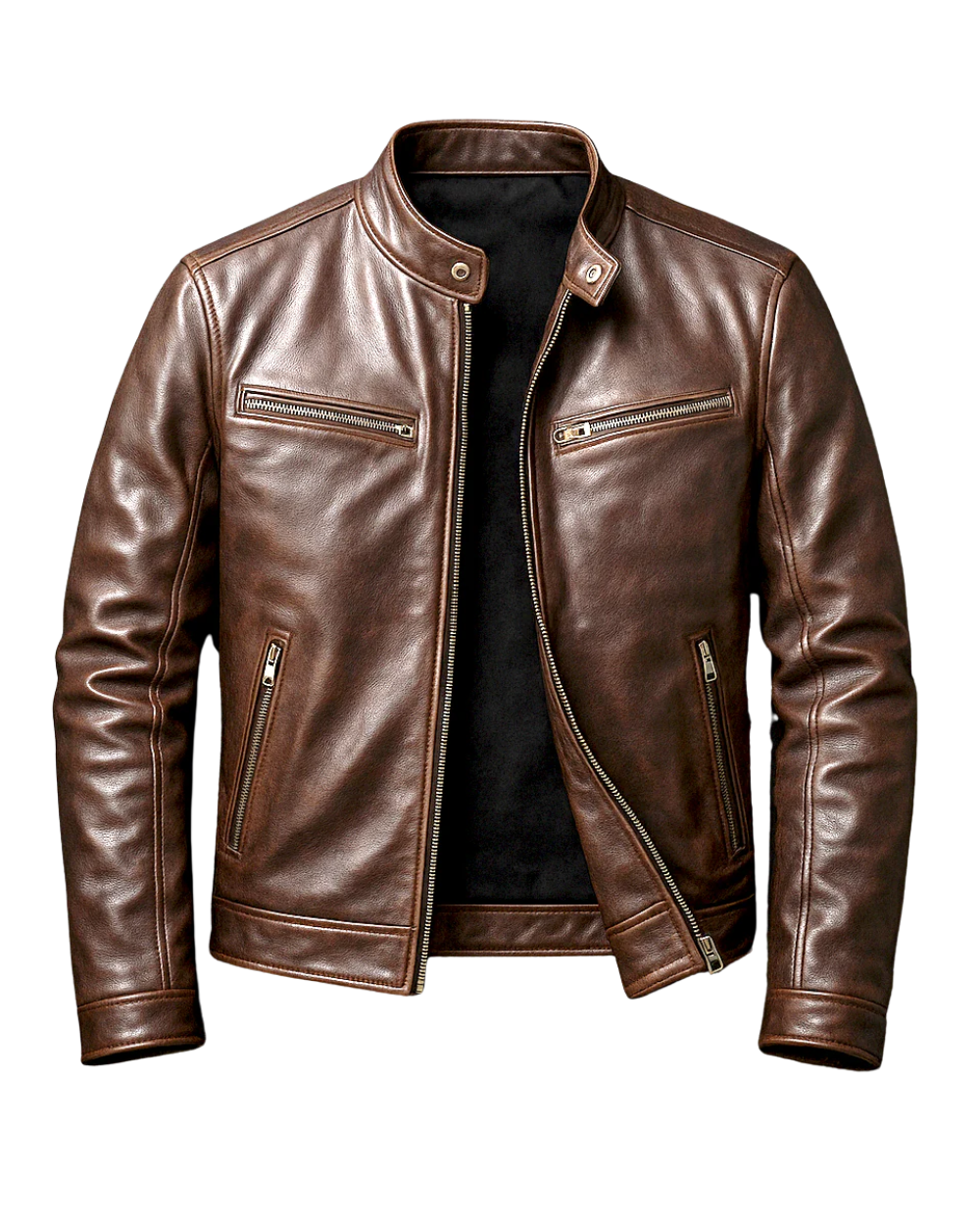 Lederjacke Herren – Klassische Passform mit strukturiertem Look | J&B - 2 - Jasminaboutique.com