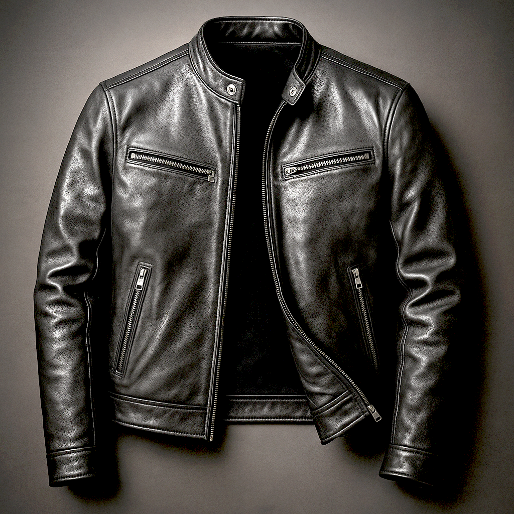 Lederjacke Herren – Klassische Passform mit strukturiertem Look | J&B - 3 - Jasminaboutique.com