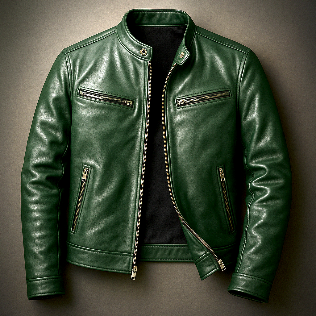 Lederjacke Herren – Klassische Passform mit strukturiertem Look | J&B - 4 - Jasminaboutique.com
