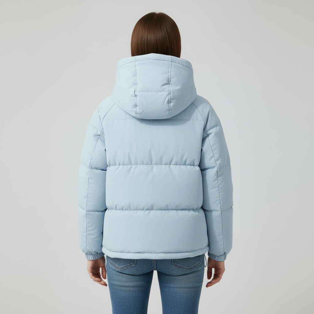 Damen Steppjacke mit Kapuze und Reißverschluss | J&B - 3 - Jasminaboutique.com