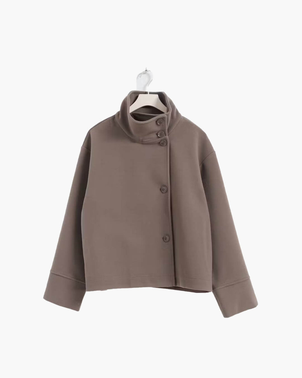 Damenjacke mit hohem Kragen und lockerer Passform | J&B - 10 - Jasminaboutique.com