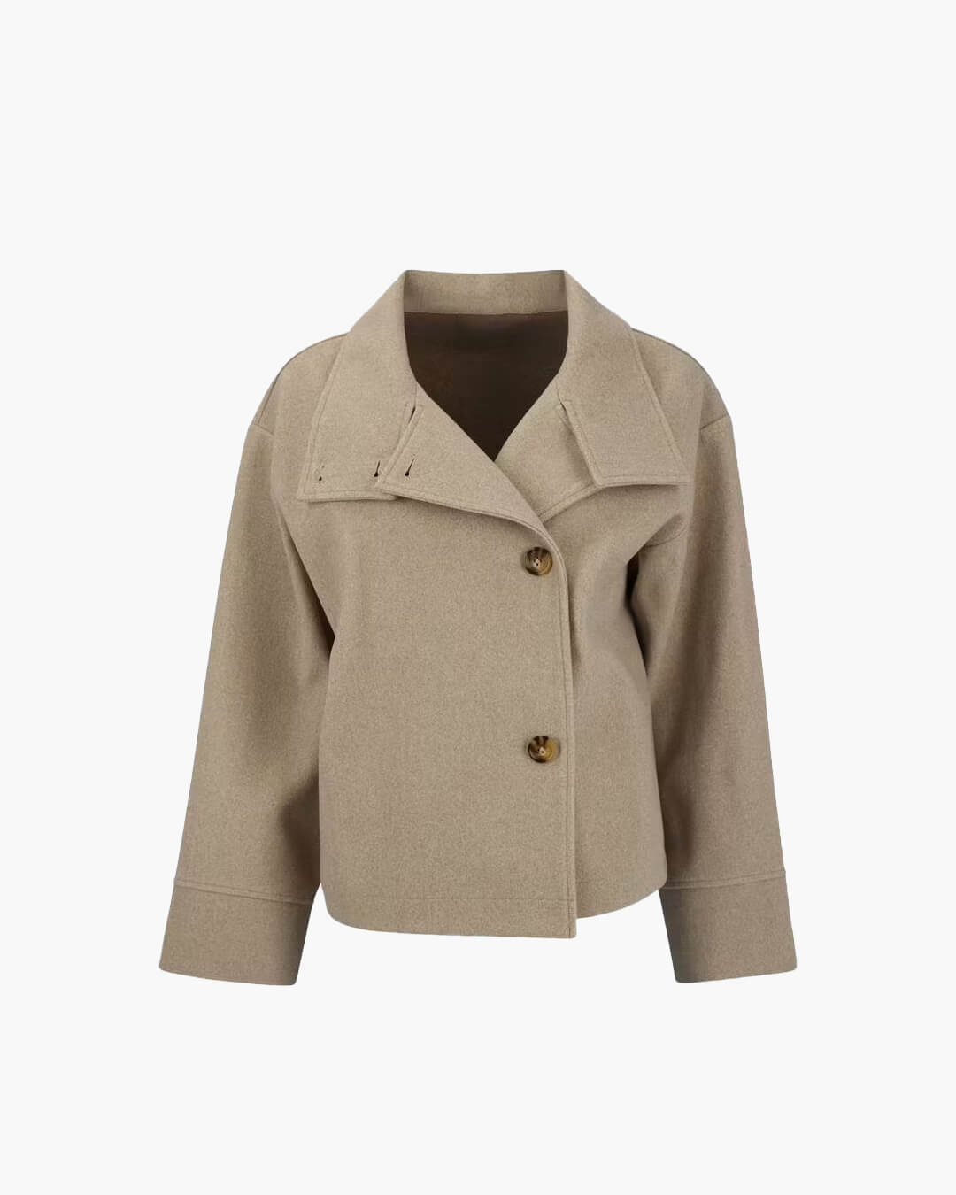 Damenjacke mit hohem Kragen und lockerer Passform | J&B - 11 - Jasminaboutique.com