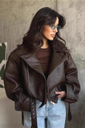 Bomberjacke Damen mit Gürtel und Oversize-Passform | J&B - 1 - Jasminaboutique.com