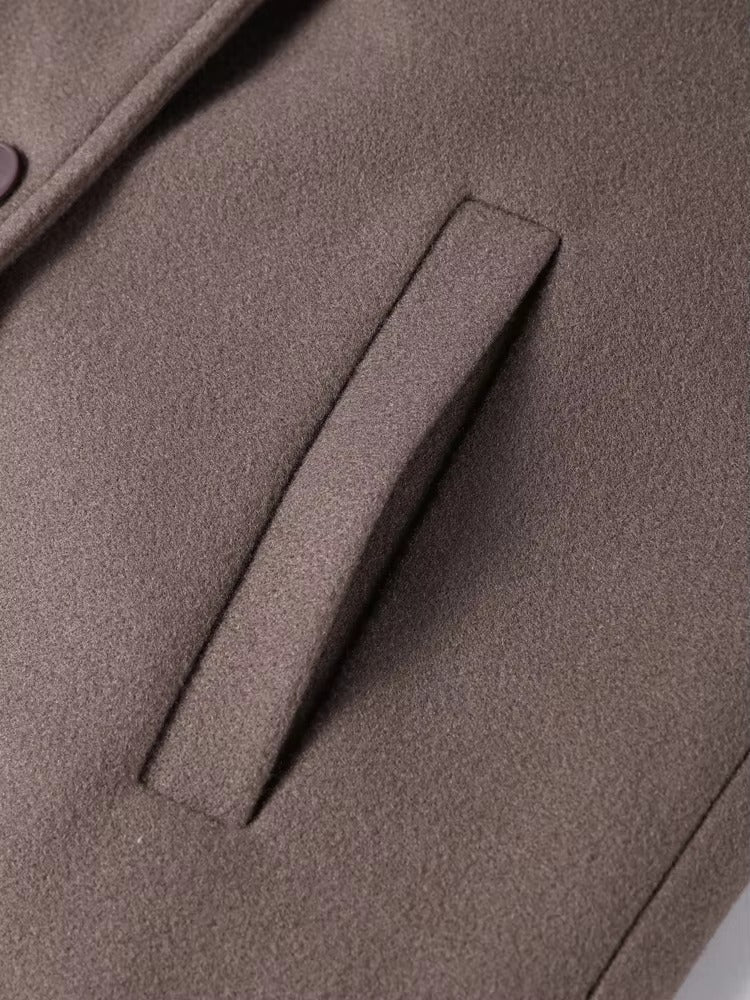 Lange Damenjacke mit lockerer Passform und breitem Revers | J&B - 12 - Jasminaboutique.com