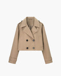 Kurze Damenjacke mit doppelreihigem Design und Gürtel | J&B - 1 - Jasminaboutique.com