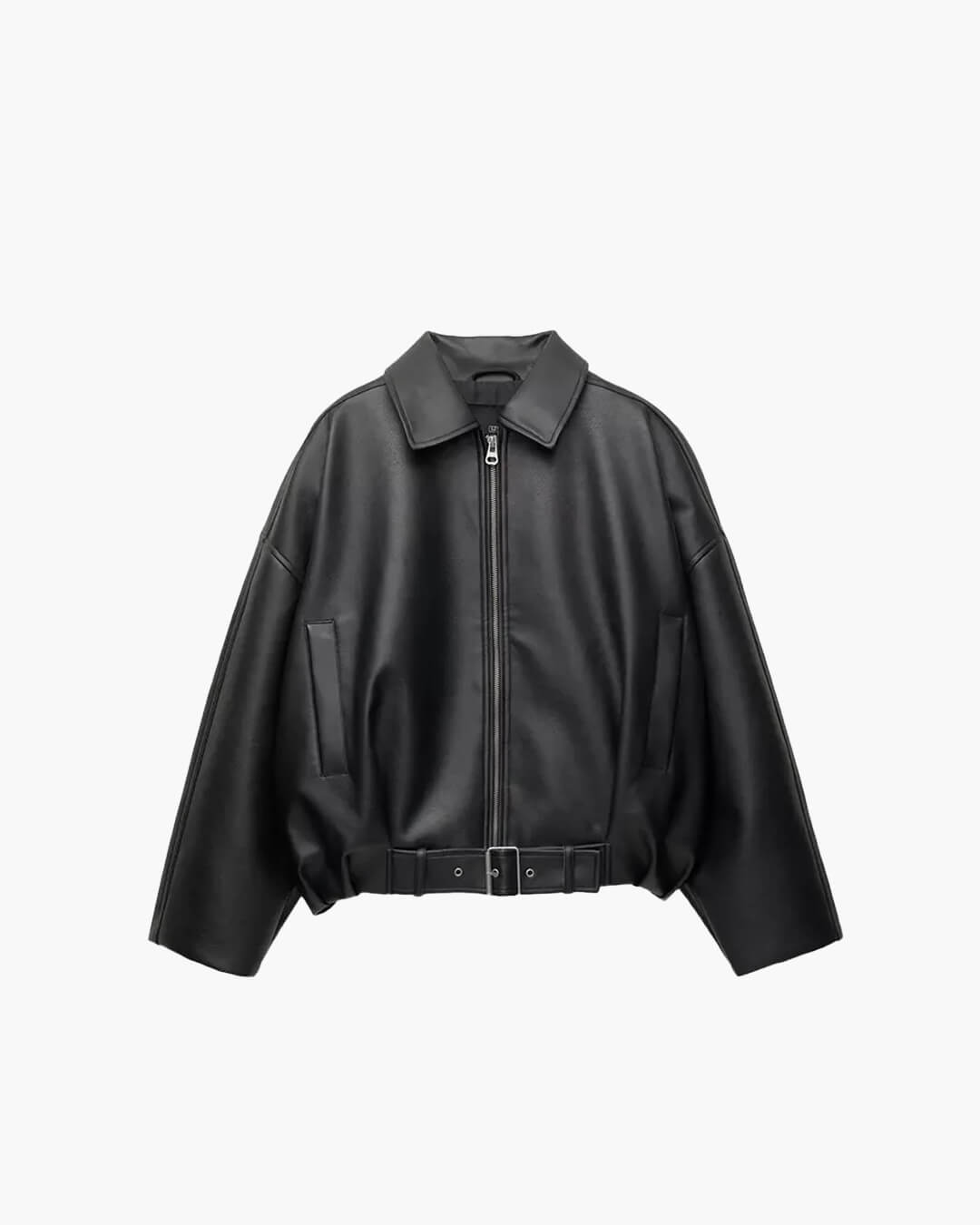 Bomberjacke Damen mit Gürtel und Oversized-Schnitt | J&B - 9 - Jasminaboutique.com