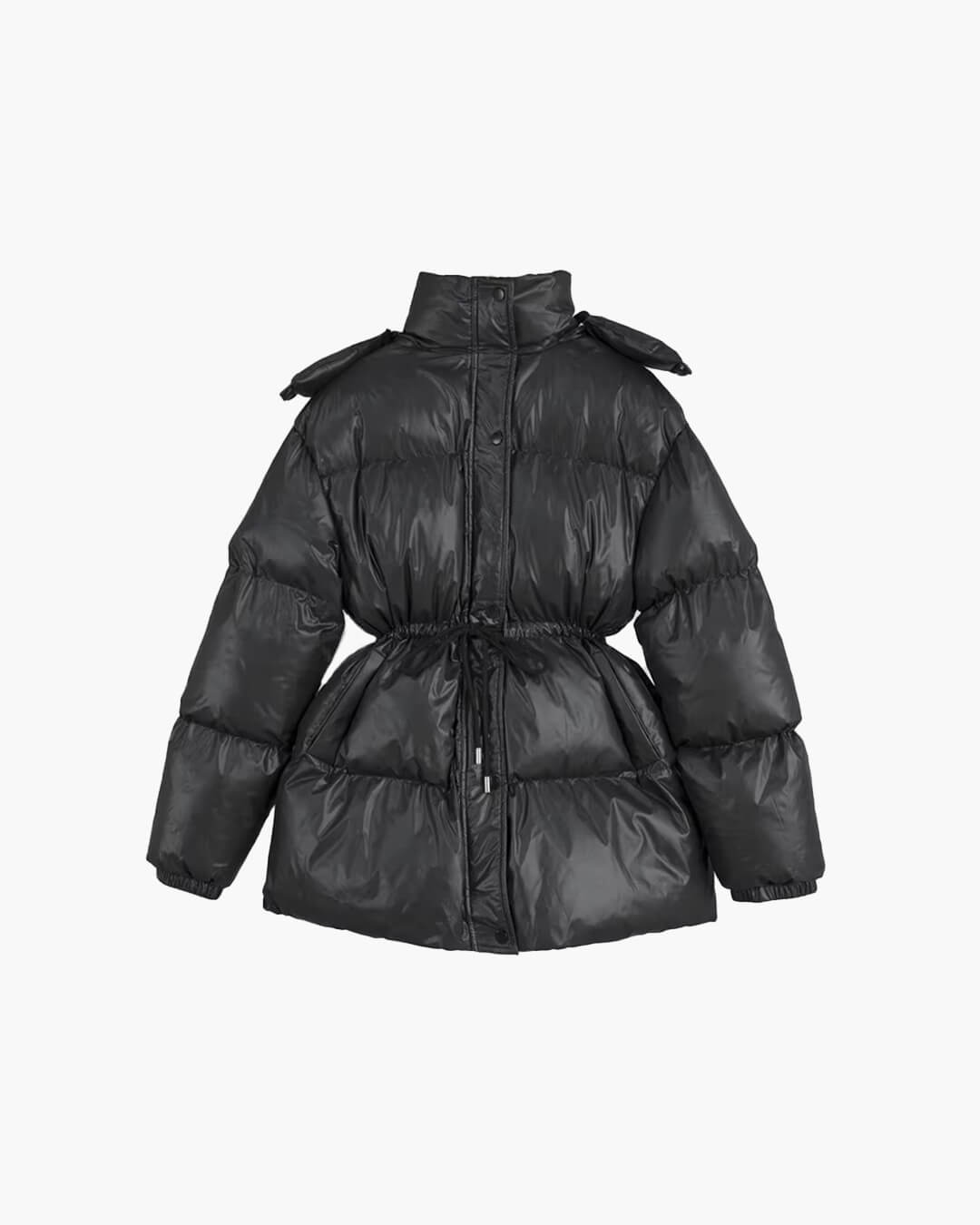 Daunenjacke Damen mit Kordelzug und Longline-Silhouette | J&B - 2 - Jasminaboutique.com