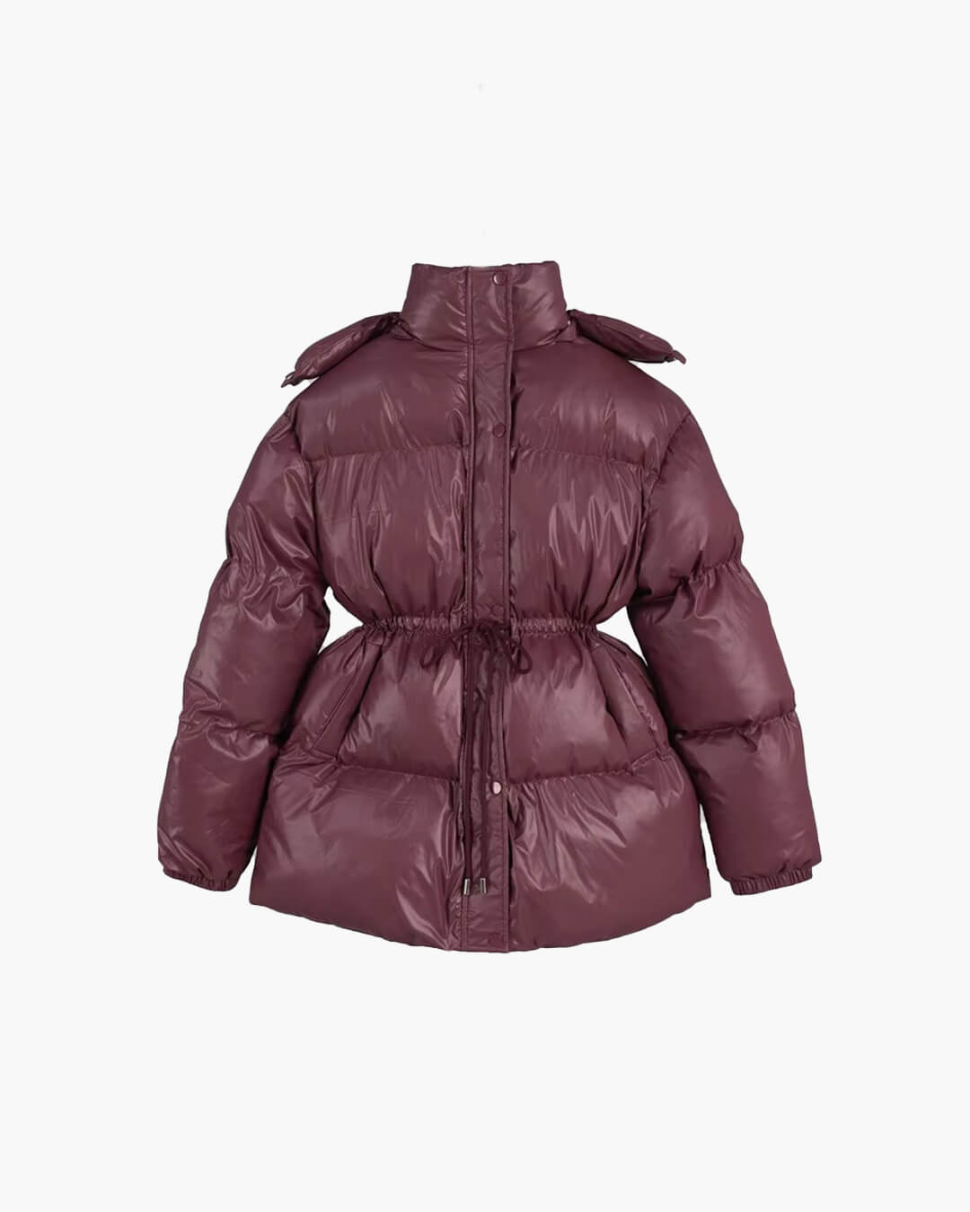Daunenjacke Damen mit Kordelzug und Longline-Silhouette | J&B - 5 - Jasminaboutique.com