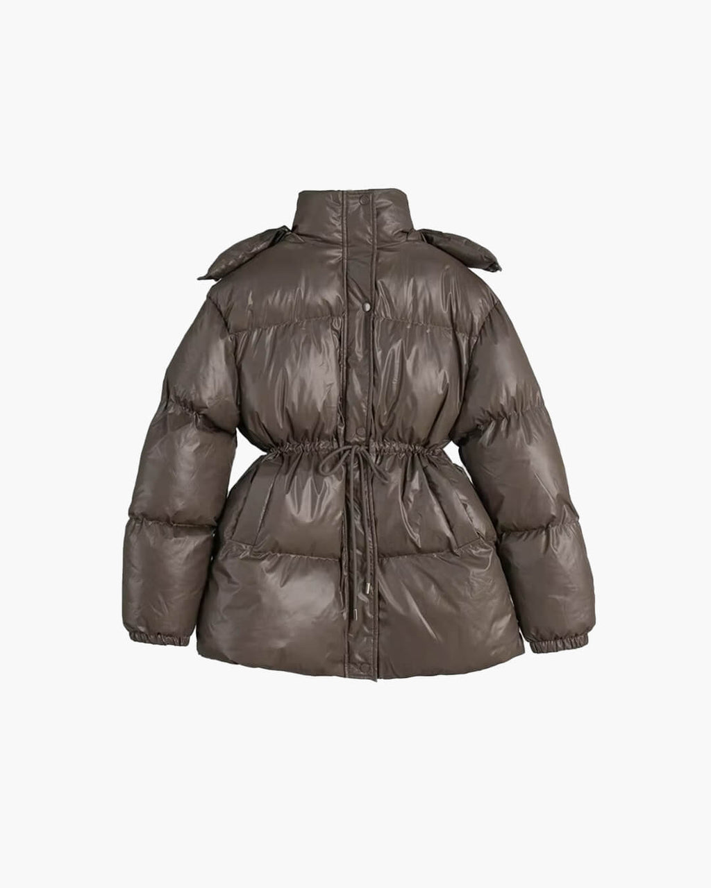 Daunenjacke Damen mit Kordelzug und Longline-Silhouette | J&B - 11 - Jasminaboutique.com