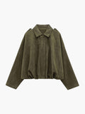 Bomberjacke Damen, oversized Schnitt mit Reißverschluss | J&B - 1 - Jasminaboutique.com