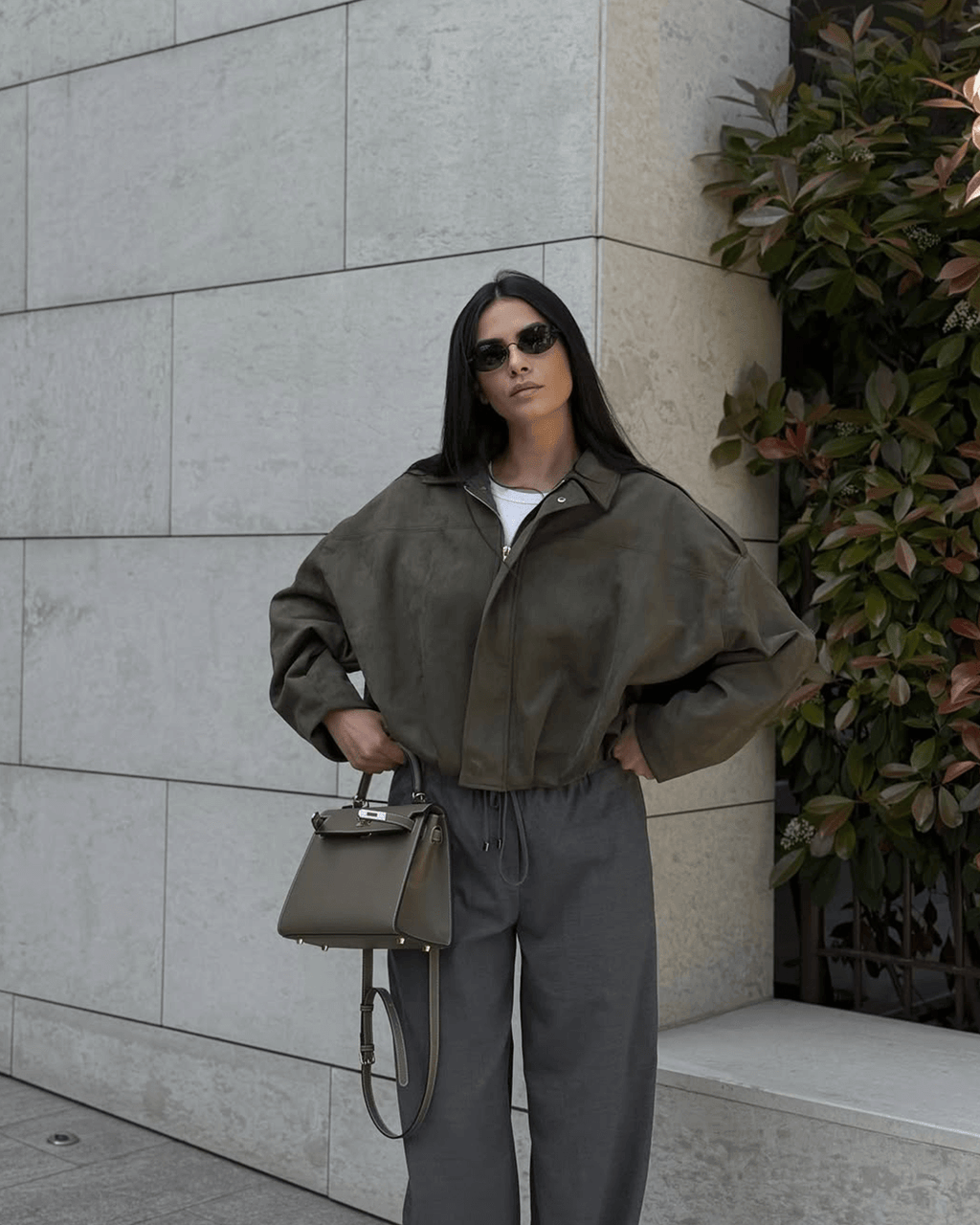 Bomberjacke Damen, oversized Schnitt mit Reißverschluss | J&B - 4 - Jasminaboutique.com