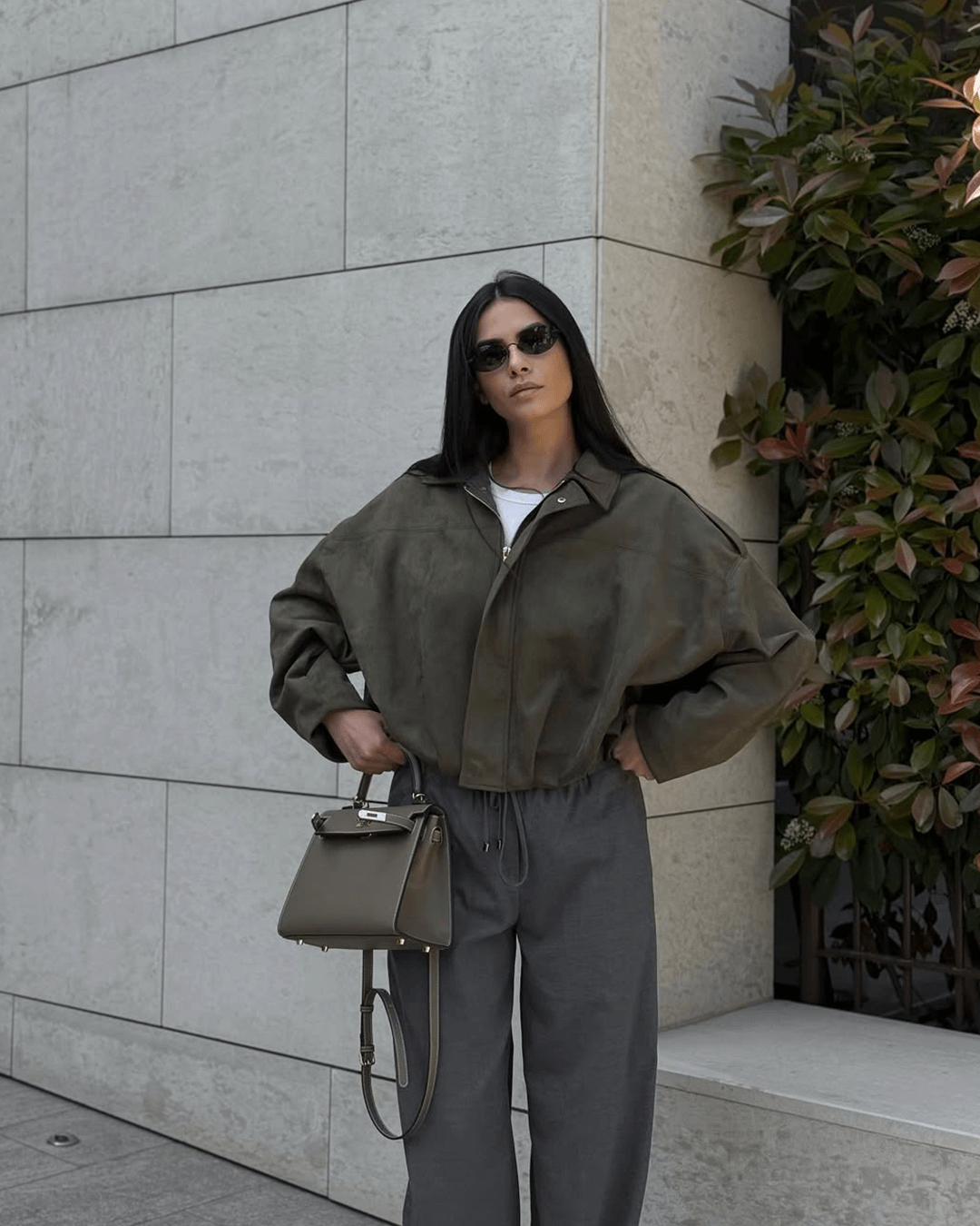 Bomberjacke Damen, oversized Schnitt mit Reißverschluss | J&B - 4 - Jasminaboutique.com