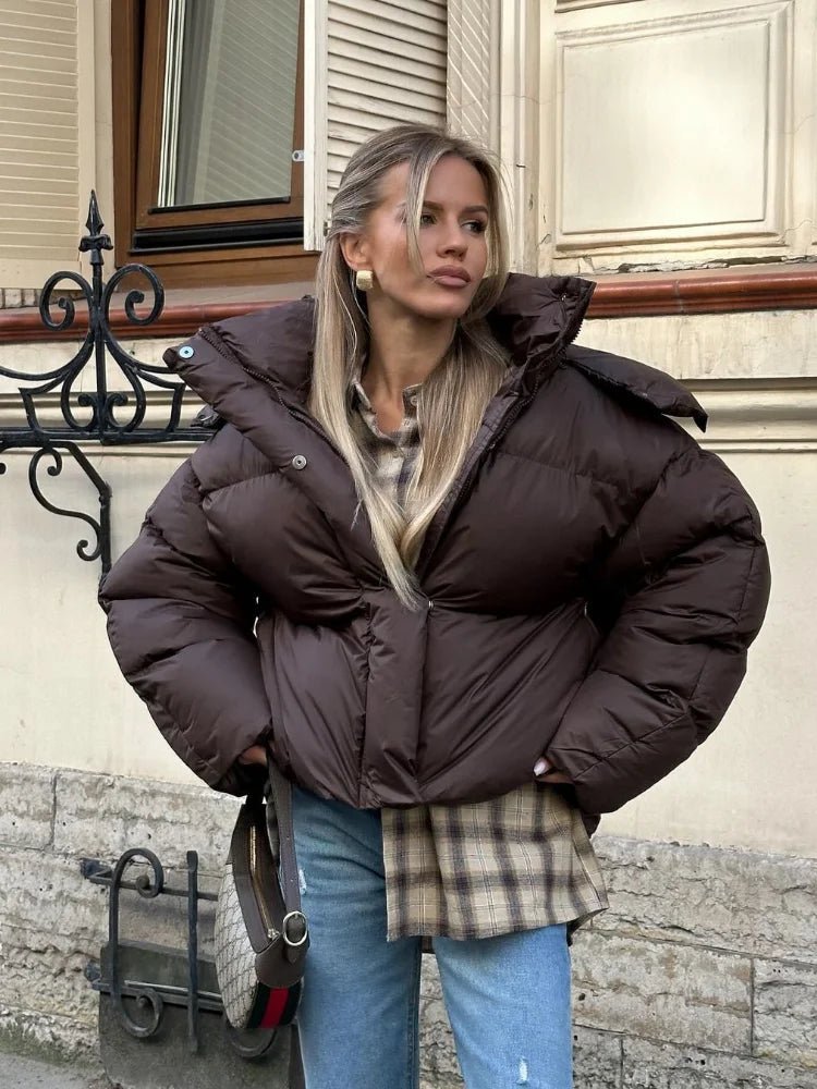 Damen Pufferjacke in verkürzter Passform mit Reißverschluss | J&B - 1 - Jasminaboutique.com