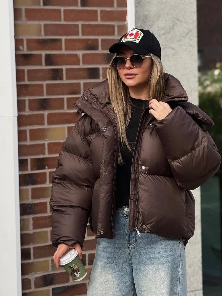 Damen Pufferjacke in verkürzter Passform mit Reißverschluss | J&B - 5 - Jasminaboutique.com