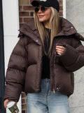 Damen Pufferjacke in verkürzter Passform mit Reißverschluss | J&B - 6 - Jasminaboutique.com