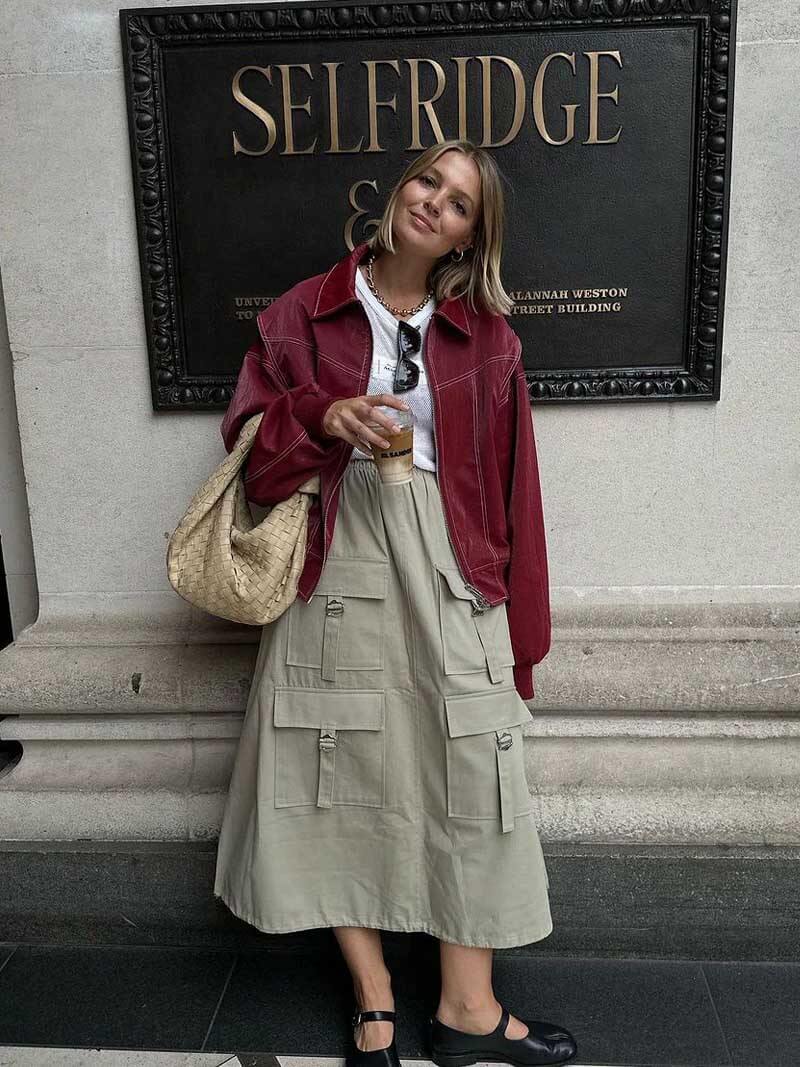 Bomberjacke Damen, Oversize-Schnitt mit Reißverschluss | J&B - 3 - Jasminaboutique.com