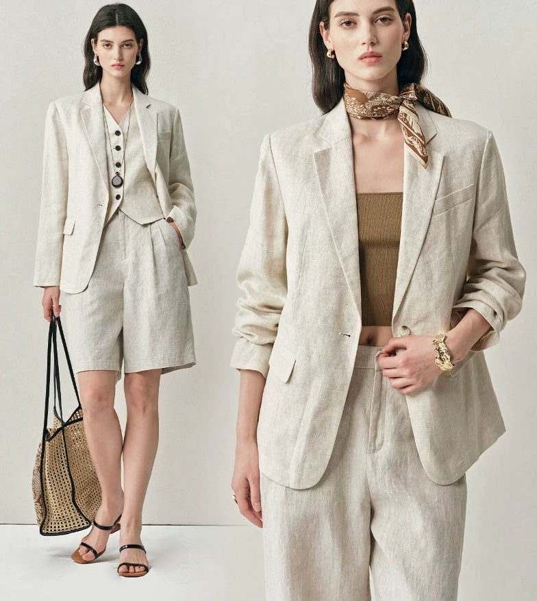 Blazer Damen in lässiger Passform mit gekerbtem Revers | J&B - 4 - Jasminaboutique.com