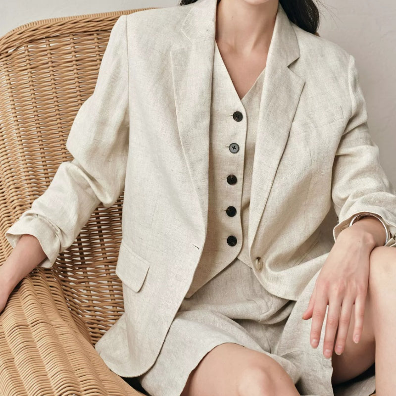 Blazer Damen in lässiger Passform mit gekerbtem Revers | J&B - 8 - Jasminaboutique.com