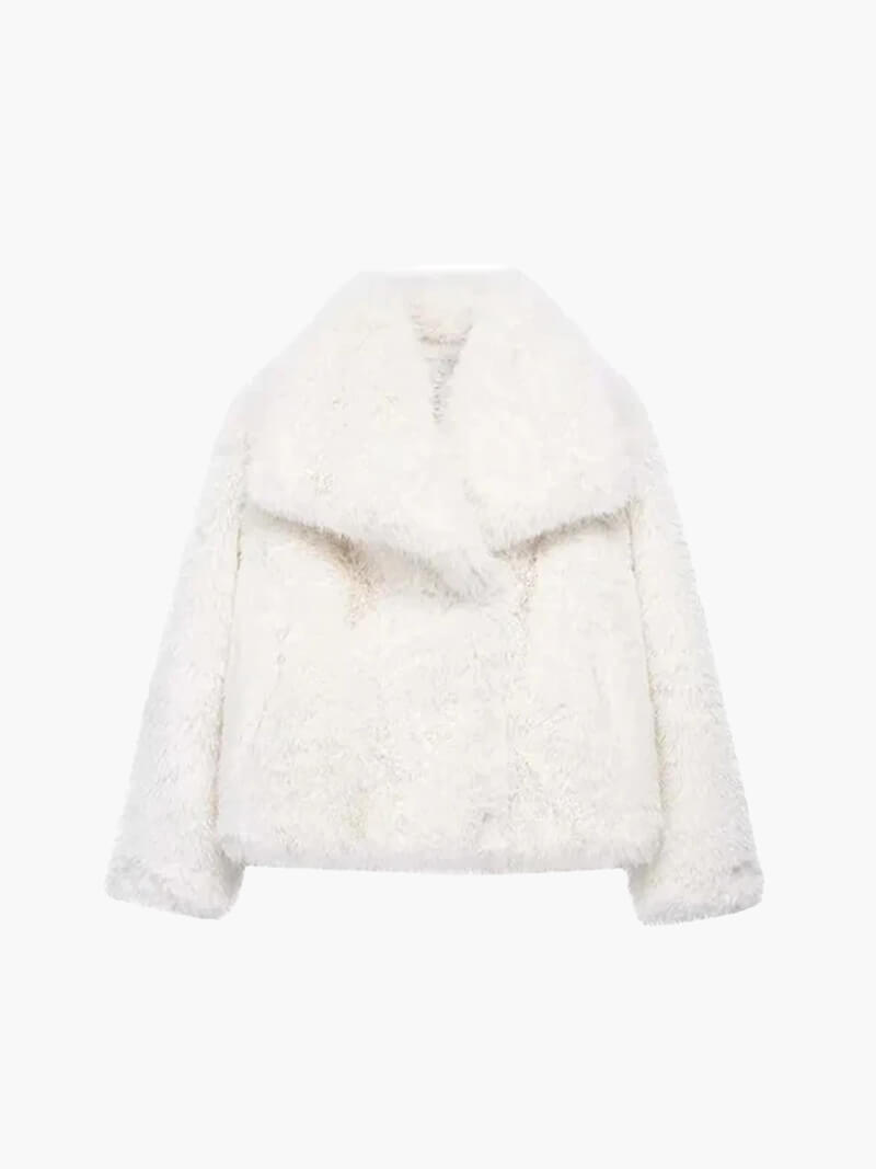 Kunstfelljacke Damen im verkürzten Schnitt mit übergroßem Kragen | J&B - 12 - Jasminaboutique.com