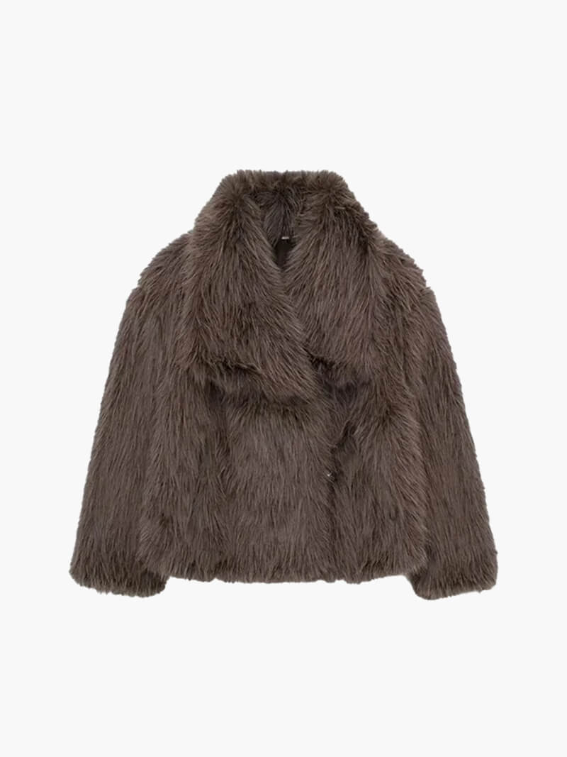 Kunstfelljacke Damen im verkürzten Schnitt mit übergroßem Kragen | J&B - 13 - Jasminaboutique.com