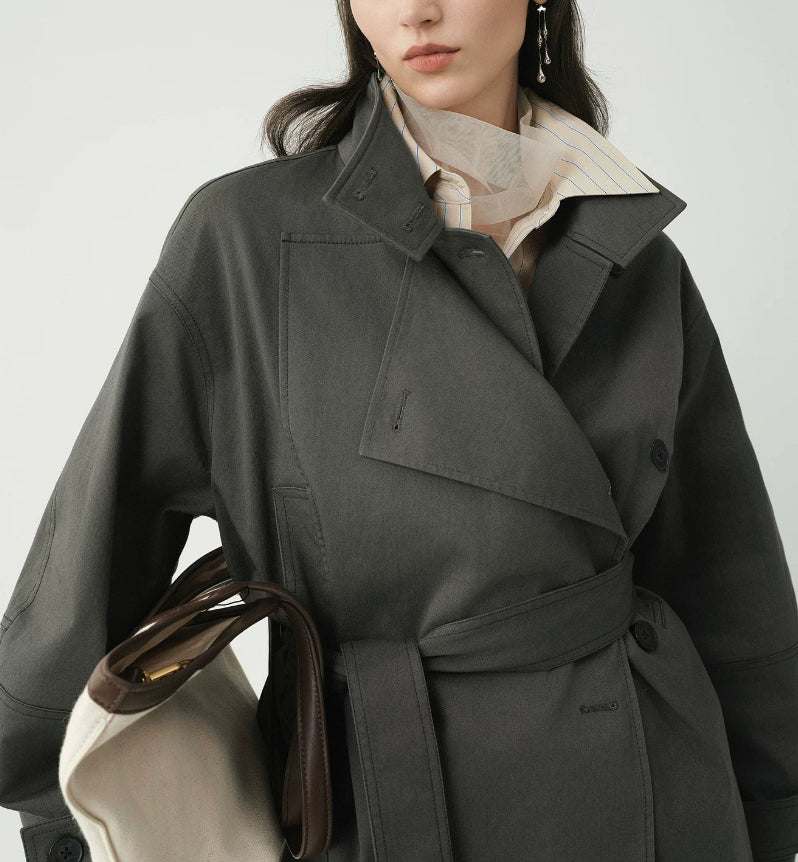 Damenjacke mit Zweireiher-Verschluss und lässiger Passform | J&B - 5 - Jasminaboutique.com