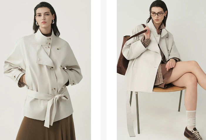 Damenjacke mit Zweireiher-Verschluss und lässiger Passform | J&B - 10 - Jasminaboutique.com