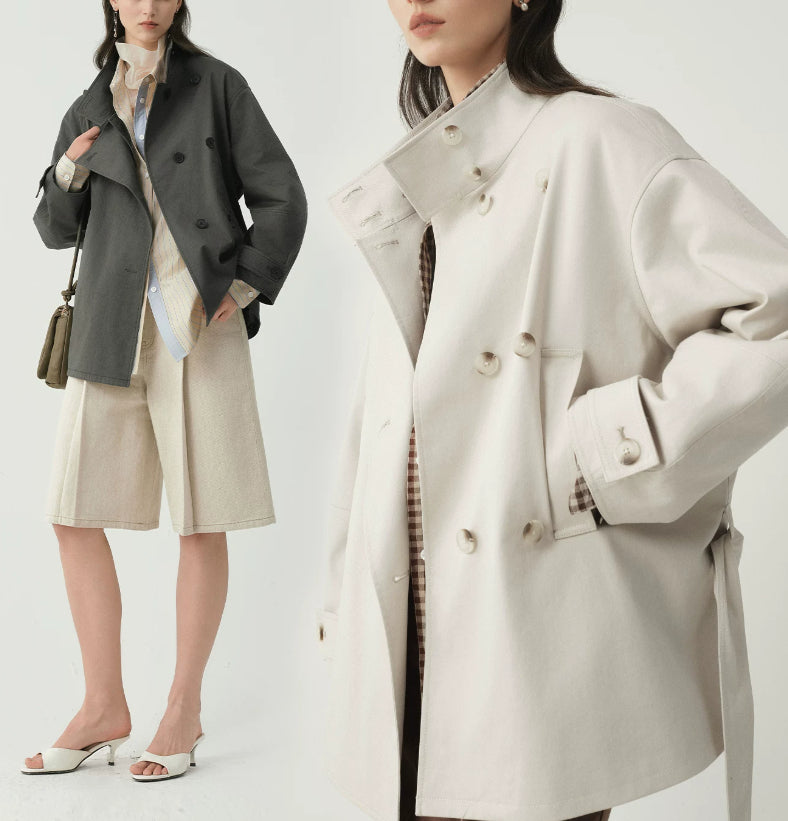 Damenjacke mit Zweireiher-Verschluss und lässiger Passform | J&B - 11 - Jasminaboutique.com