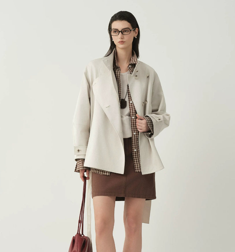 Damenjacke mit Zweireiher-Verschluss und lässiger Passform | J&B - 12 - Jasminaboutique.com