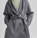 Damenjacke mit Kapuze und Taillengürtel | J&B - 3 - Jasminaboutique.com