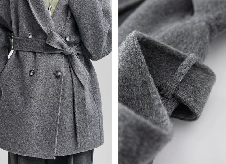 Damenjacke mit Kapuze und Taillengürtel | J&B - 9 - Jasminaboutique.com