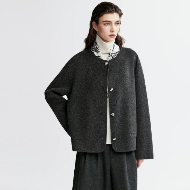 Damenjacke in lockerer Passform mit Knopfverschluss | J&B - 3 - Jasminaboutique.com
