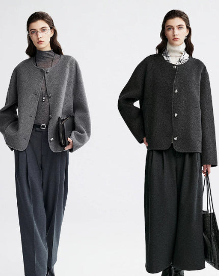 Damenjacke in lockerer Passform mit Knopfverschluss | J&B - 4 - Jasminaboutique.com