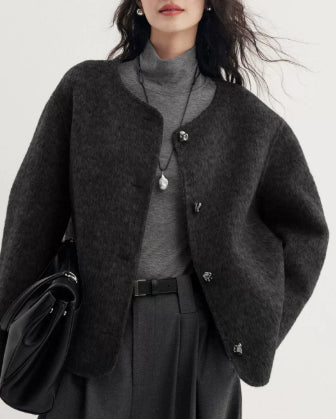 Damenjacke in lockerer Passform mit Knopfverschluss | J&B - 8 - Jasminaboutique.com