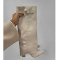 Overknee-Stiefel Damen im eleganten Design mit Blockabsatz | J&B - 7 - Jasminaboutique.com