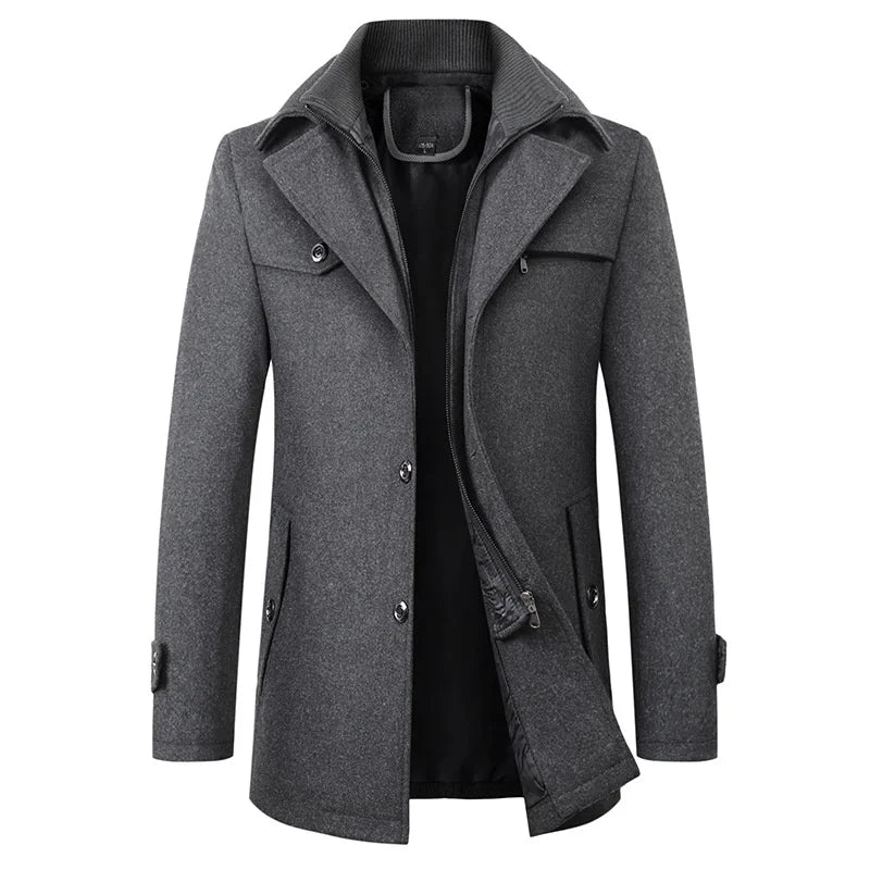 Herrenjacke mit strukturiertem Look und Reißverschluss | J&B - 1 - Jasminaboutique.com
